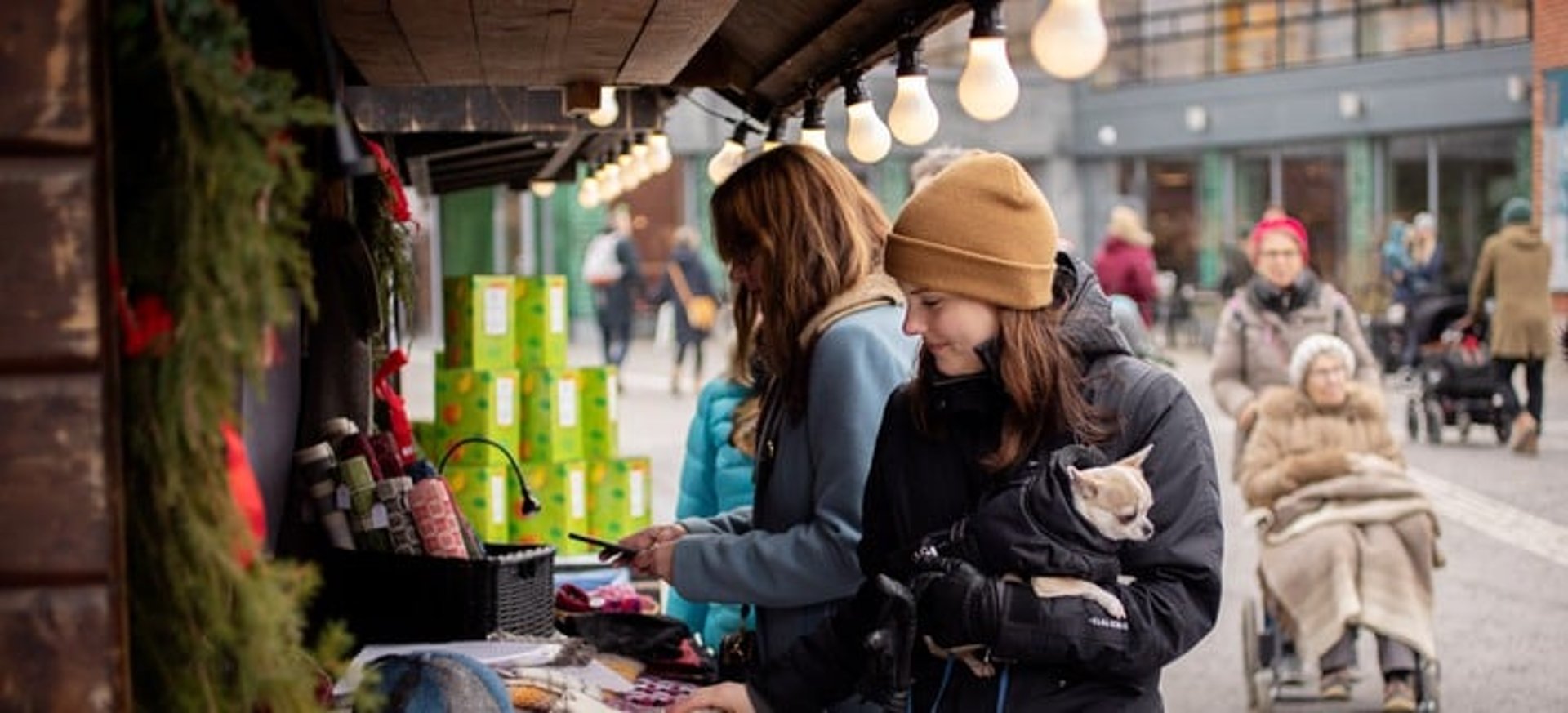 Mingel på julmarknaden
