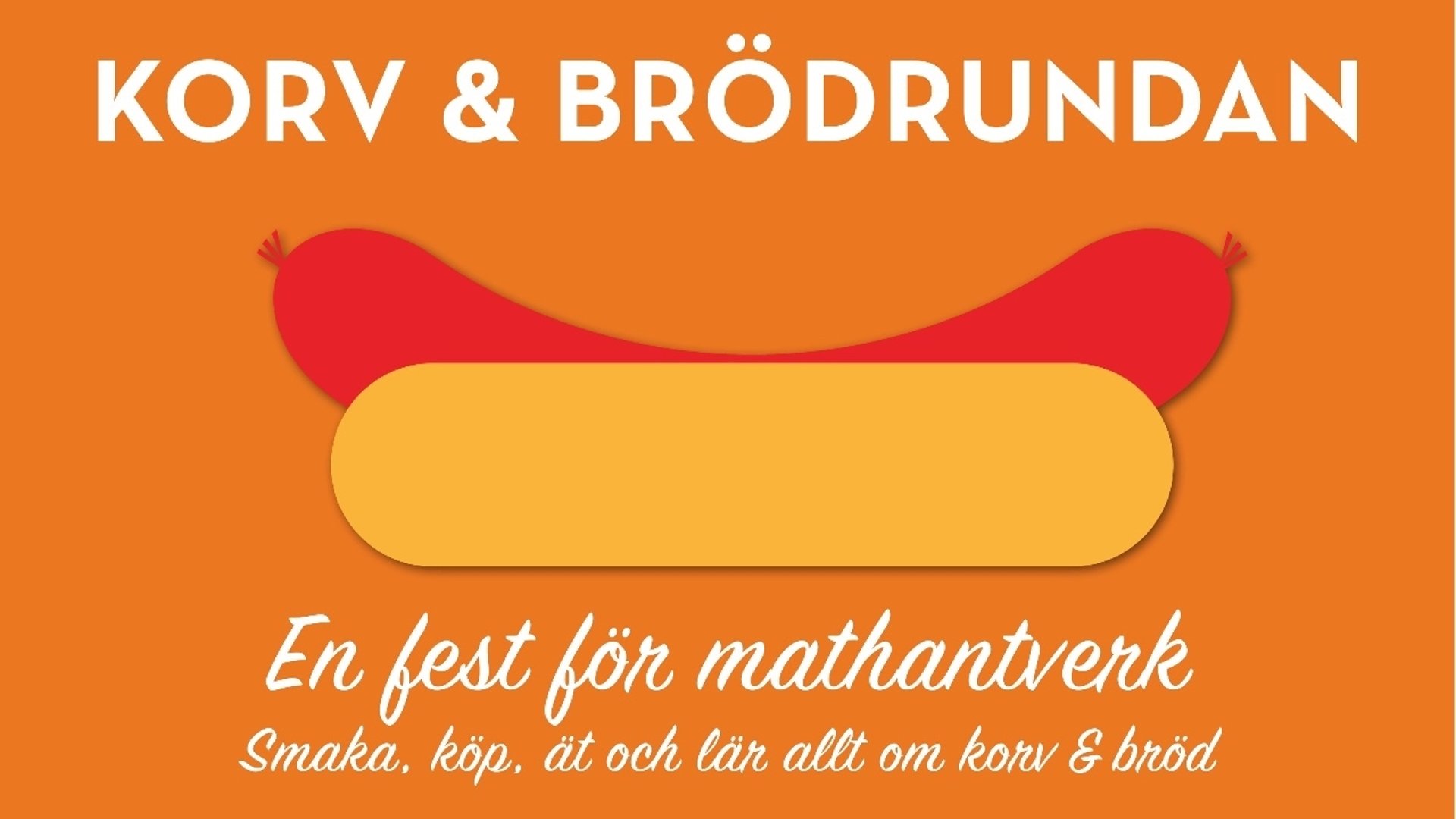 bilden föreställer Korv och Brödrundans logotyp, en korv i ett bröd. 